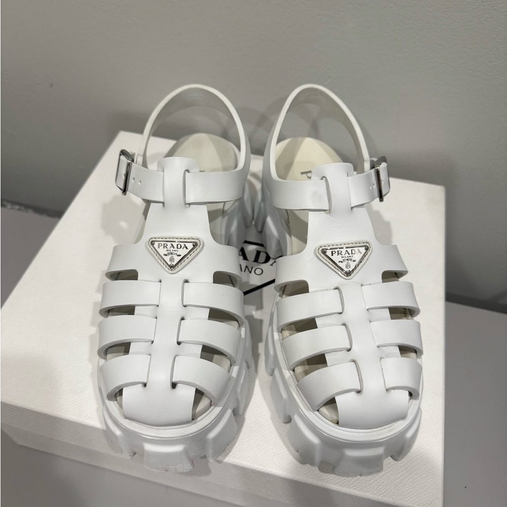 Prada Rubber Monolith sandals - Picture 6 of 15